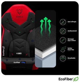 Herné kreslo Diablo X-Gamer 2.0 Normal Size, čierno-červené