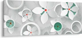 Obraz kvetinové abstrakcie (120x50 cm)