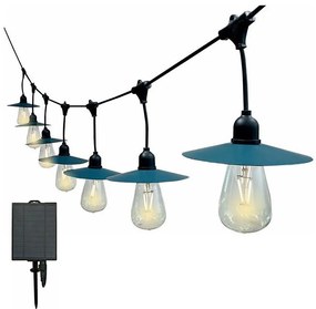 LED Solárna reťaz 15xLED/0,2W/3,7V 15,6 m 3000K IP44 2400 mAh