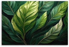 Gario Obraz na plátne Zelené listy Rozmery: 100 x 70 cm