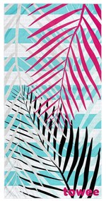 Towee Rýchloschnúca osuška PALMS PINK, 70 x 140 cm