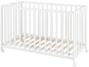 roba Detská skladacia postieľka, 60 x 120 cm (biela)  (100340863)