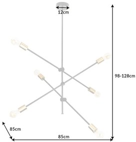 Závesná lampa variácia čierne zlato