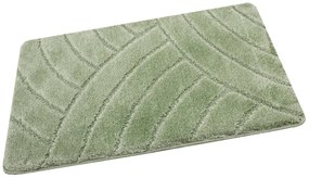 Kúpeľňový koberček Sash Sage zelený, pruhy