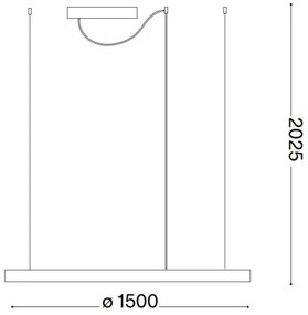 Ideal Lux - LED luster na lanku ORACLE SLIM LED/29W/230V 2700K pr. 50 cm biela