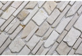 Mozaika z prírodného kameňa MOS Brick 200 béžová 30,5 x 30,5 cm