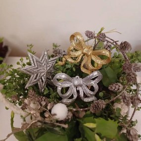 DECOLED Mašle, 9 x 8 cm, strieborná