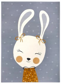 Sivý detský koberec 150x80 cm Bunny Polly - Hanse Home