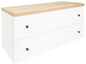 Kúpeľňová skrinka s krycou doskou Naturel Forli 120x53x46 cm biela lesk FORLI120BIDBEZ, 1 ks