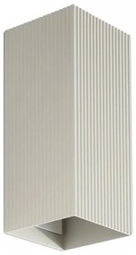 FARO 40567 - Nástenné svietidlo SOLE 2xGU10/8W/230V šedá vrúbkovaná hranatý