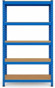 Regál 150x70x30 cm lakovaný 4-policový, nosnosť 700 kg - modrý
