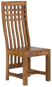 furniture-nabytek.cz - Masívna stolička Castello z palisandru, lakovaná, hnedá – sada 2 ks