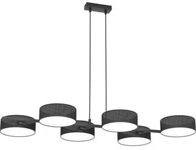 Závesný luster na lanku DRUMZ 6xE14/10W/230V čierny