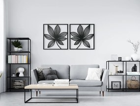 drevko Viacdielny obraz Kvety v zrkadle Rozmer obrazu: 32,5 x 65 cm, Farba dekorácie: Čierna