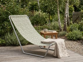 Skladacie plážové lehátko SAND FLOWERS, zelené