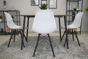 Set dvoch jedálenských stoličiek OSAKA biele (čierne nohy) 2ks