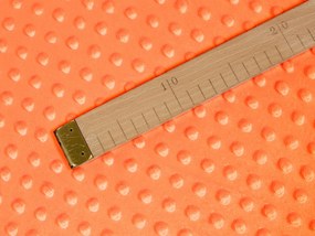 Biante Hrejivé posteľné obliečky Minky 3D bodky MKP-022 Oranžové Predĺžené 140x220 a 70x90 cm