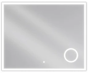 Mexen Kala, LED kúpeľňové zrkadlo s podsvietením a kozmetickým zrkadlom 100 x 80 cm, 6000K, ochrana proti zahmlievaniu, 9820-100-080-611-00