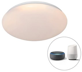 Inteligentné moderné stropné svietidlo biele 38 cm vrátane LED a RGB - Iene