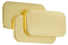 Moderné nástenné svietidlo mosadzné vrátane LED s 3-stupňovým stmievaním - Dias