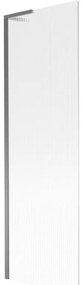 Mexen Next L, 1-krídlová vaňová zástena 60 x 150 cm, 6mm sklo s rebrovým vzorom, grafitový profil, 895-060-000-03-09-95