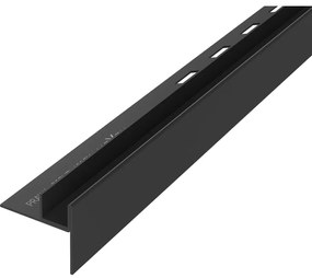 Mexen Line-B lišta na sklo 180 cm pravá, čierna matná, 187004180R