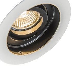 Inteligentné zapustené bodové svietidlo biele s oceľou vrátane Wifi GU10 - Rondoo