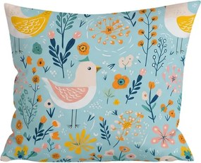 Obliečka na vankúš z mikrovlákna SPRING TWEET 45x45 cm, farebný