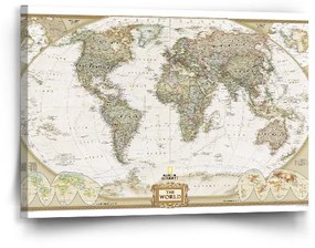 Sablio Obraz Mapa sveta - 60x40 cm