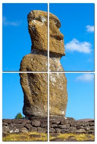 Obraz na plátne - Ahu Akivi moai - obdĺžnik 7921D (90x60 cm)