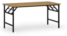 Konferenčný stôl FAST READY s čiernou podnožou, 1600 x 800 x 750 mm, buk