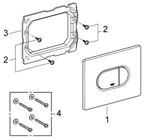 GROHE 38858SH0 - Splachovacie tlačidlo ARENA COSMOPOLITAN 156 × 197 mm biele