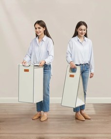 Koš na prádlo Vasagle Males 150 l hnědý/šedý/krémový