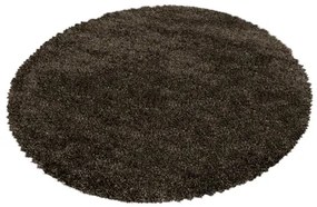 Koberce Breno Kusový koberec FLUFFY kruh 3500 Brown, hnedá,120 x 120 cm