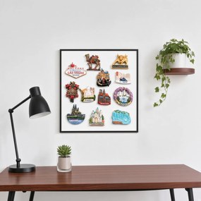 Toptabule.sk Biela tabuľa na magnetky PREMIUM v hliníkovom čiernom ráme 90x60 cm