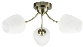Candellux Prisadený luster ZINA 3xE27/40W/230V mosadz/biela 33-22585