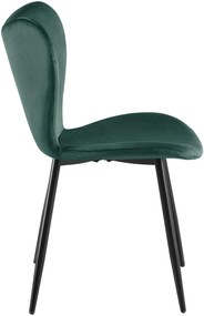 Jedálenská stolička Maika zamat - zelená