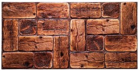 3D PVC obkladový panel 96 x 48 cm - Rustik Wood rustikálne drevo