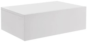 Nástenné nočné stolíky, 2 ks, biele, 46x30x15 cm