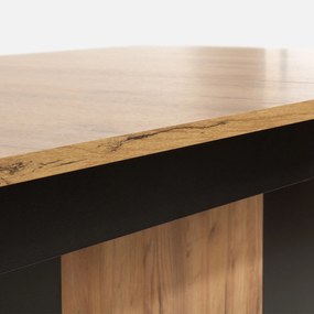 Jedálenský rozkladací stôl Venetto 160/410 cm dub Craft zlatý/čierny