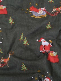 Vianočná bavlnená obliečka na vankúš Renforcé 50 × 70 cm - Polárny sen zelené