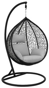 Závěsné houpací křeslo Houseland Luna XL černé