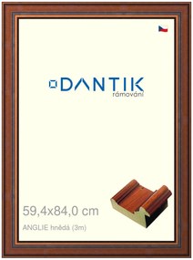 DANTIK rám na obraz 59,4x84 | ANGLIE hnědá (Plexi Čiré)