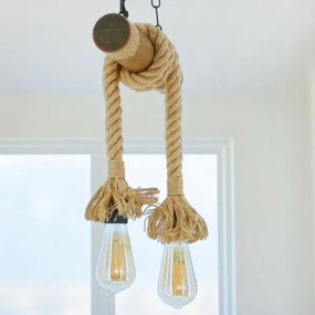 Luster na reťazi KOS 2xE27/60W/230V buk