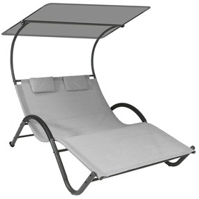 Lehátko pre dve osoby DELUX v 3 farbách- sivá