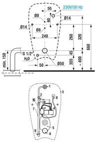JIKA H8430700000001 - Pisoár GOLEM, zadný odpad, vnútorný prívod, keramika/biela