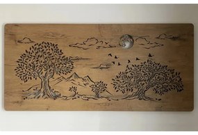 Li-Go 5478/DUB2 - LED stmievateľná nástenná dekorácia LED/24W/230V 130x60 cm dub