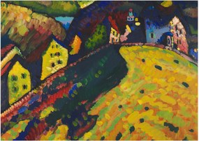 Obraz - Vasily Kandinsky, Houses at Murnau, reprodukcia (70x50 cm)
