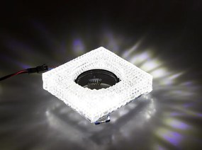 Závesné bodové svetlo BERGE BRG70454 crystal LED žiarovka GU10 5W - studená biela