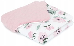 Mama-Tato Zamatová detská deka - prechodná 75x100 Farba: ružová-kvety
